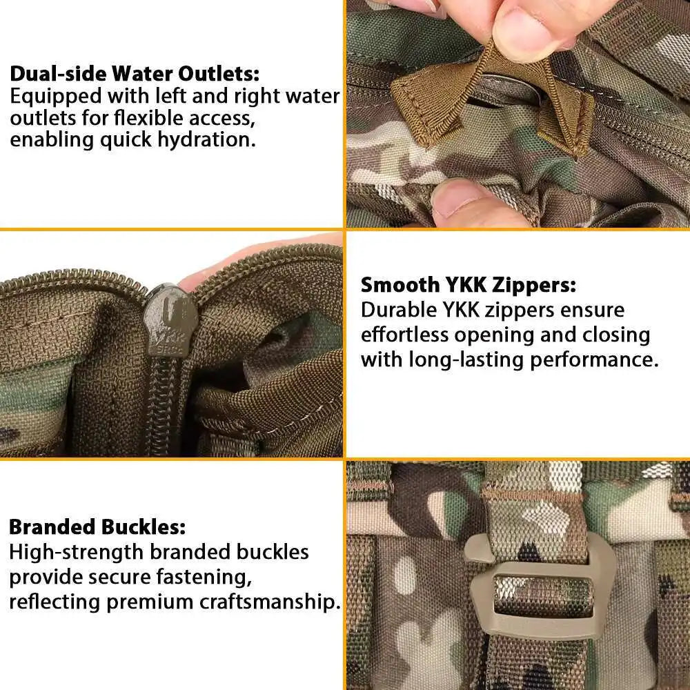 MOLLE Hydration & Helmet Bag 3L Water GP Backpack for Tactical Plate Carrier CPC AVS K19 Vest Back Accessories Gear Expand Pouch