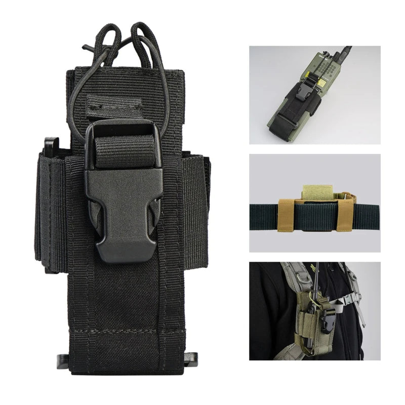 Radio Pouch Walkie Talkie Holster Nylon Waist Pack Belt Bag Pocket  Hunting Accessories