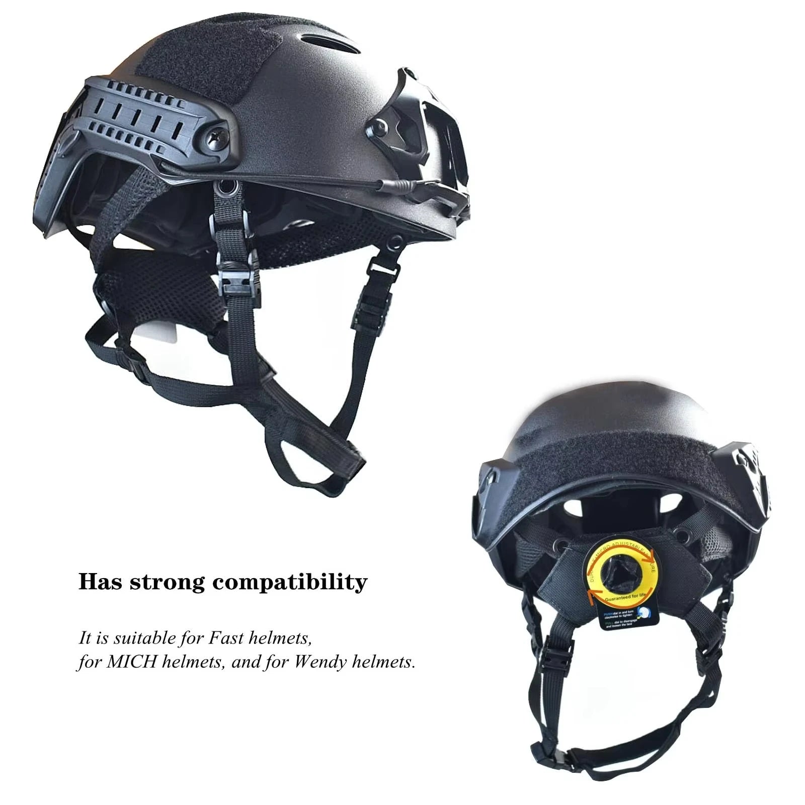 BOOIU Tactical Helmet Hanging System Wendy Suspension Lanyard Paintball Airsoft Helmet Accessories for Wendy FAST MICH Helmet