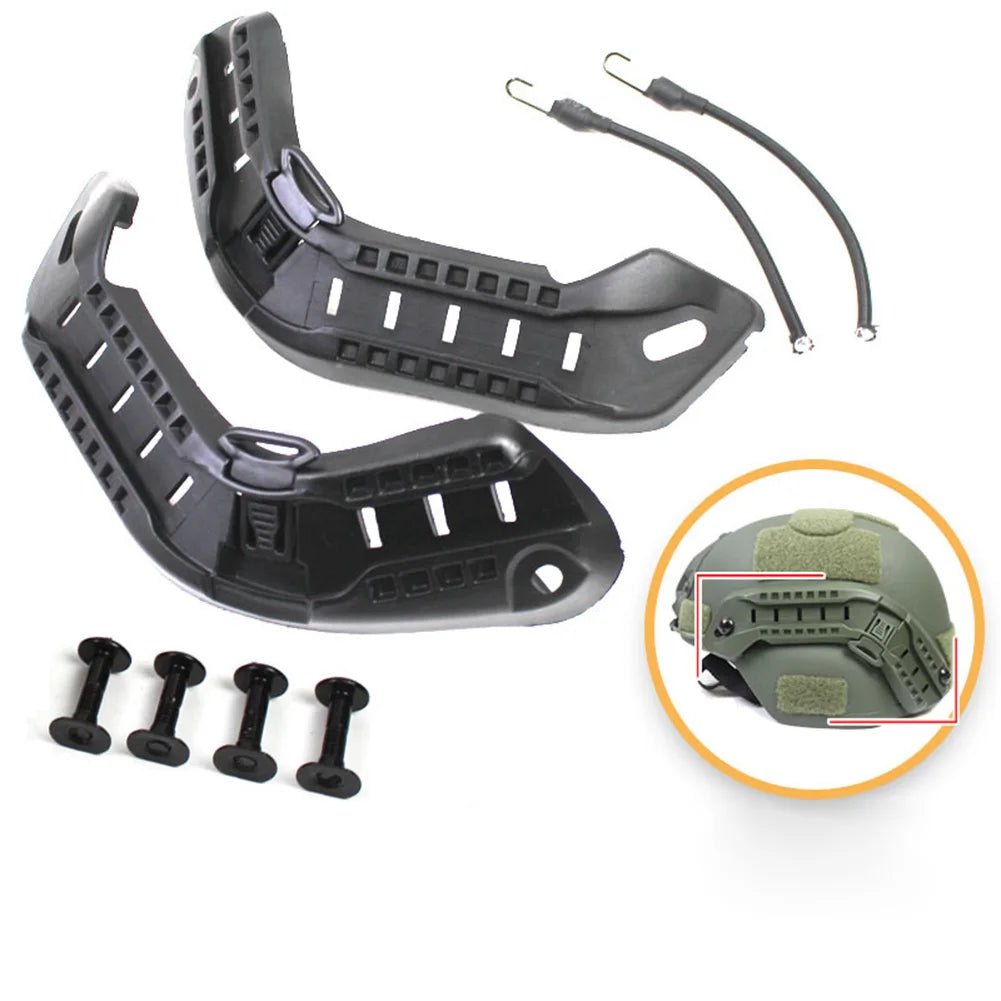 BOOIU Tactical Helmet MICH2000 Nylon ARC Helmet Rail Adapter Side Rail With Lanyl Military Air Gun Helmet Accessory