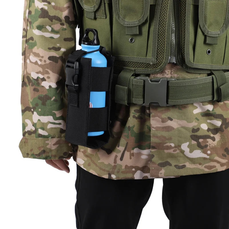 Tactical Water Bottle Bag 600D Nylon Kettle Cover Hanging Waist Pouch Outdoor Hunting Shooting Holder For Molle System Accessory