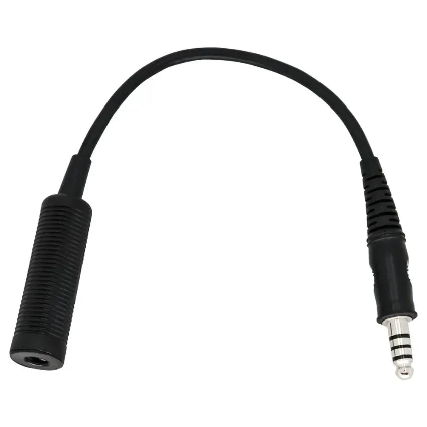 Tactical Headset U-174 Cable Adapter Cable NATO/Military To Civilian Cable Adapter for Pelto Comta/msaSordin/tciLiberator