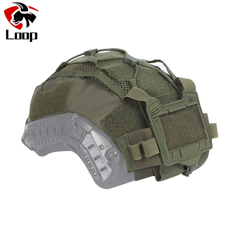 Tactical Helmet Cover for Maritime Helmet with NVG Battery Pouch Hunting Suitable for Tactical Protective and Outdoor Activities