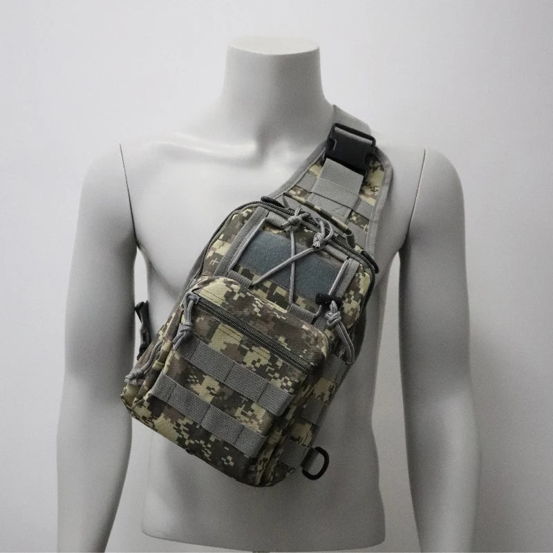 Tactical Men Chest Bag Hiking Climbing Outdoor Sports Shoulder Bags Camouflage Crossbody Bag Oxford Rucksack