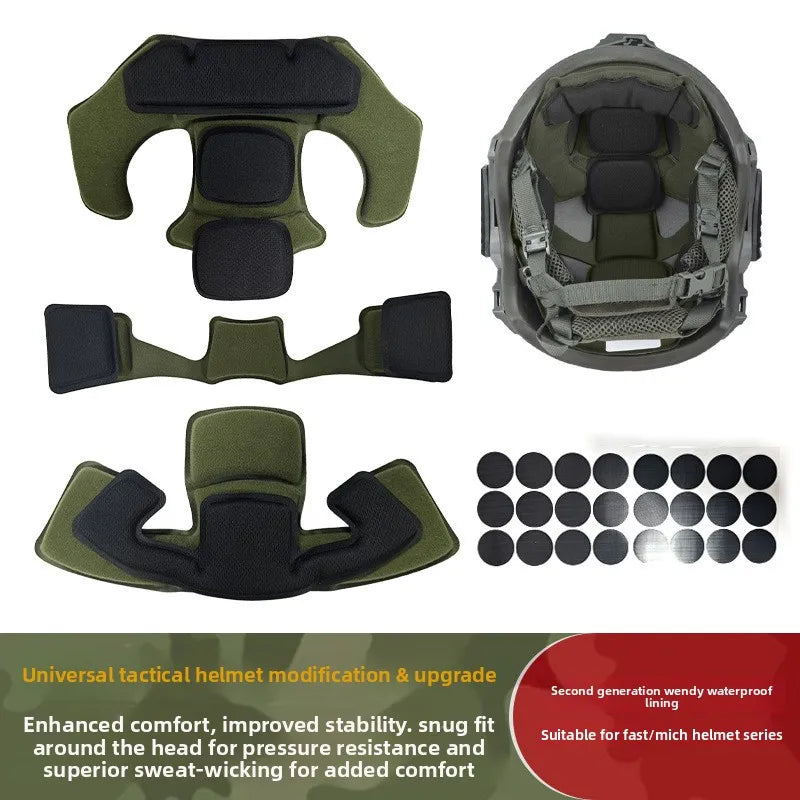 Wendypro Wendy Memory Foam Tactical Helmet Liner CS Inner Padding Shock Absorption Cushioning Head Protection Pad Breathable Com