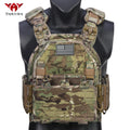 YAKEDA (with American flag) MOLLE training vest outdoor training vest 1000D waterproof and wear-resistant
