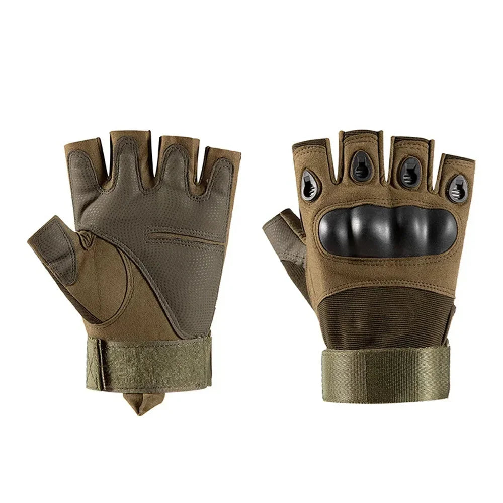 Half-finger Tactical Gloves Men's Outdoor Cycling Sports Anti-slip Wear Mountaineering Fitness Training wargame