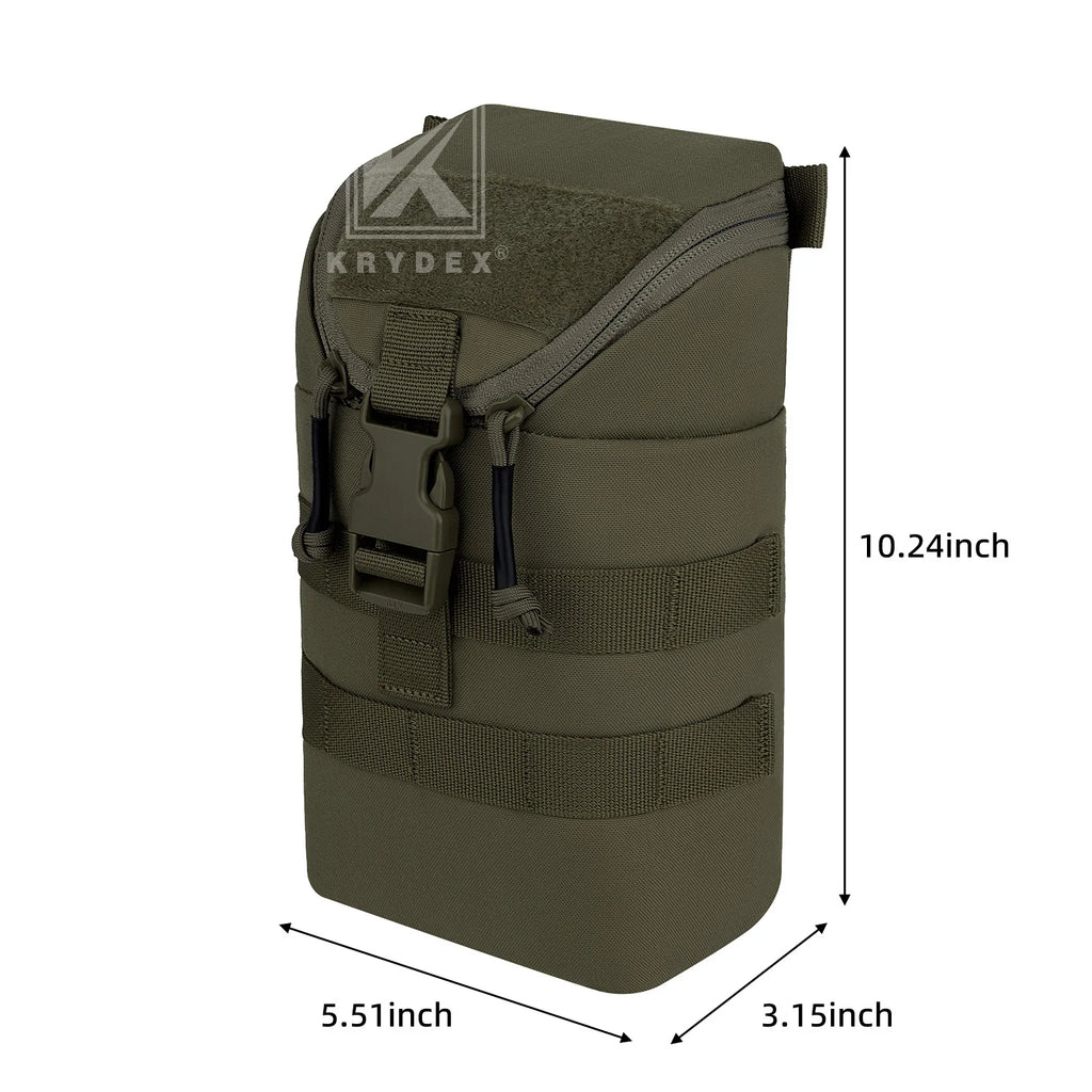 KRYDEX Tactical GP Pouch Vertical Utility MOLLE  Zip Rip EDC Bag Pack Quick Access Side Pocket Hunting Paintball Pouches