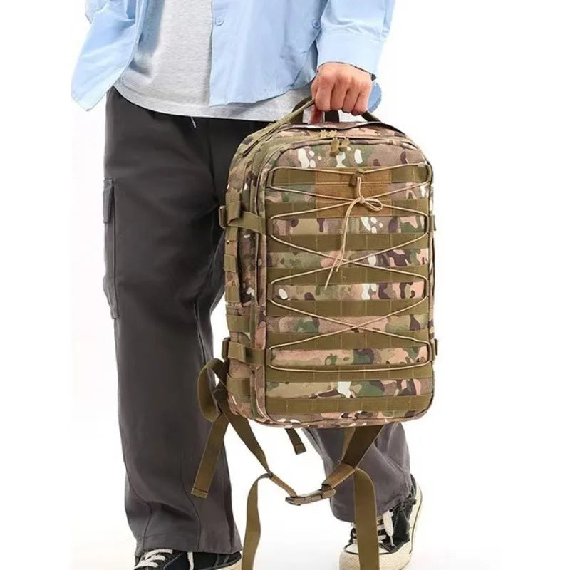 Amazon Durable Outdoor Backpack 3P Camouflage Double Shoulder Hiking and Mountaineering Large Capacity Backpack