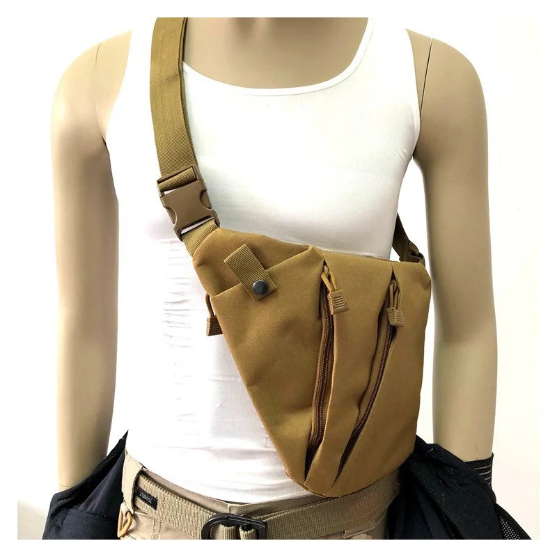 Close-fitting single-shoulder anti-theft bag, messenger chest bag, multi-functional storage bag, outdoor leisure sports waist ba