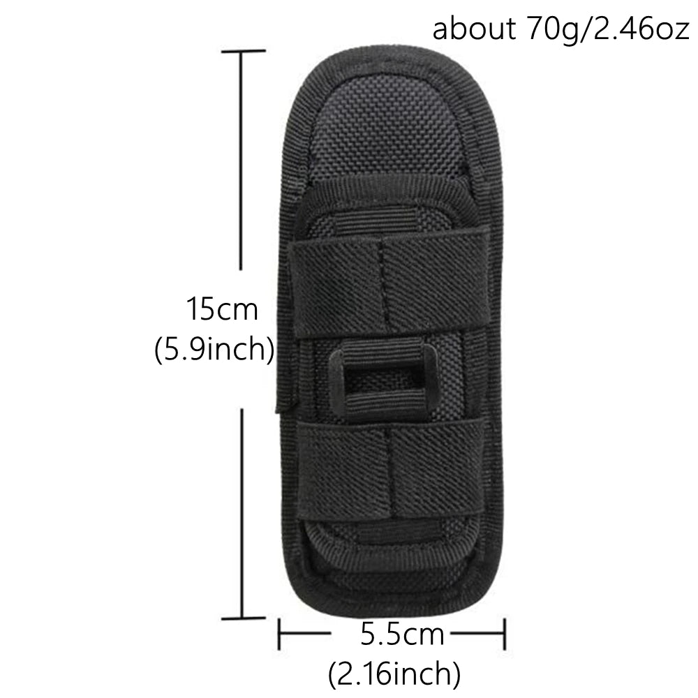 Tactical Flashlight Cover Nylon Case for Flashlight Belt Holster Holder For Duty Belt Hunting 360 Degree Flashlight Tool Pouch