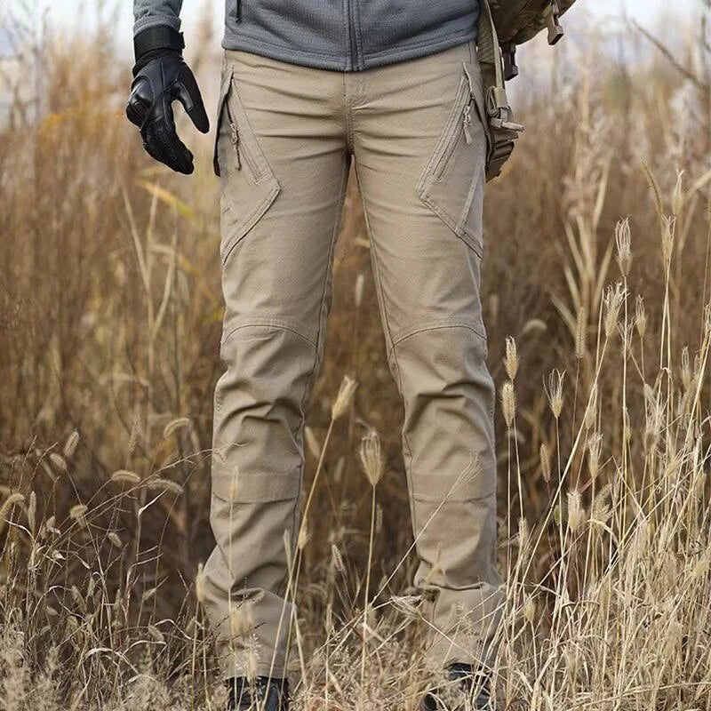 IX9 K7 Stretch Canvas 97% Cotton 3% Spandex Tactical Pants For Men Climbing Hiking Trekking Cargo Pants Trousers