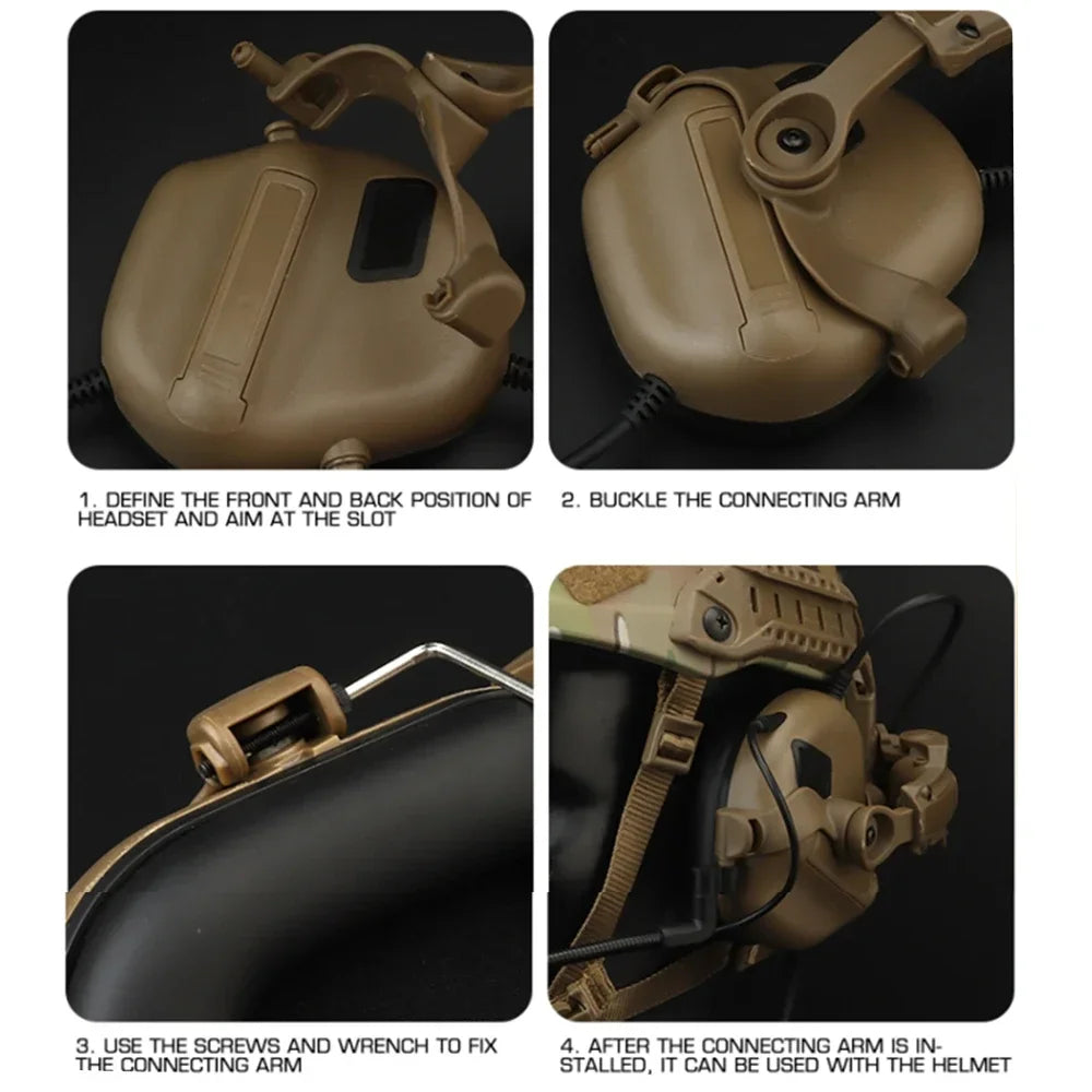 Tactica ARC Helmet Rail Adapter Helmet Headset Rail Mount Fits Earmor Headphones Adapter Bow Rail Mount Headphone Accessories