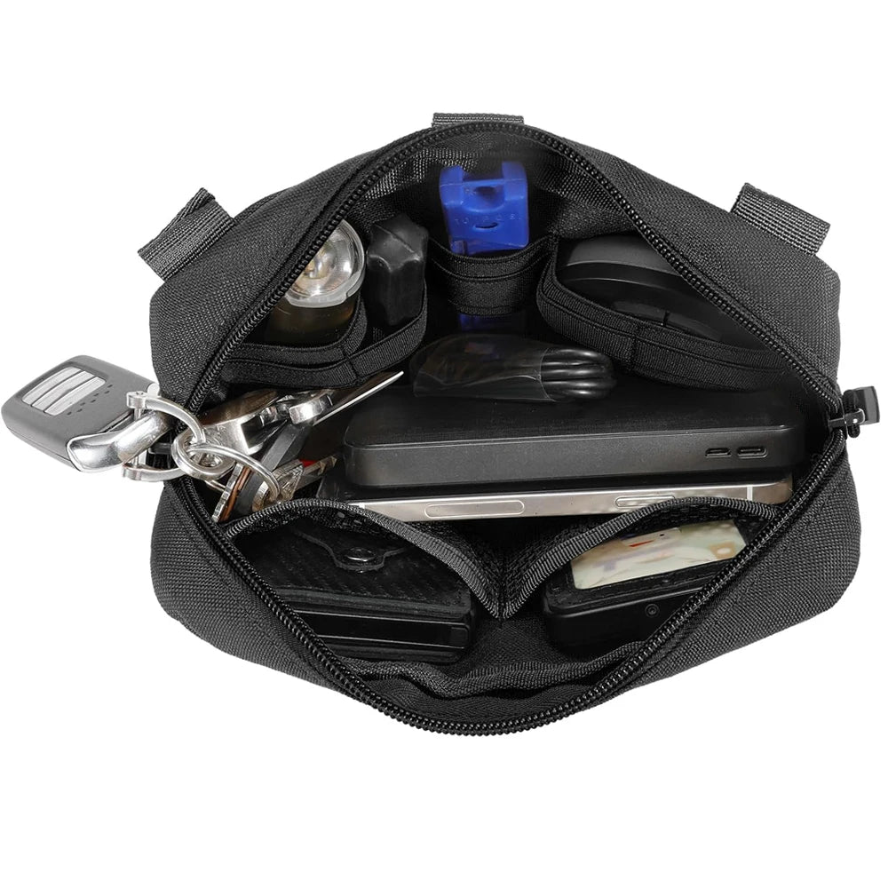 Molle Admin Pouch Utility EDC Tool Pouch Hunting Bag Horizontal Modular Pouch Chest Waist Pack EMT Orgaznier Bag for Outdoors