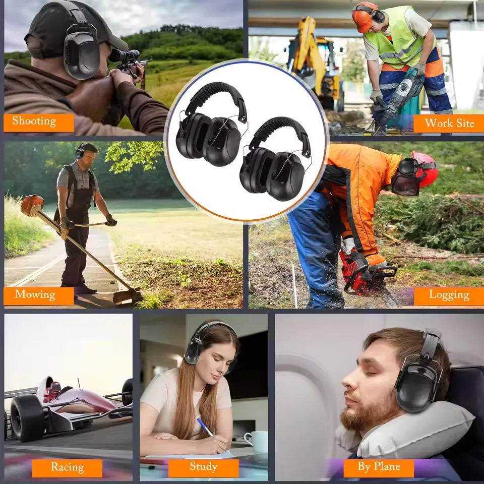 New Adjustable Anti-Noise Head Earmuffs SNR-34dB Ear Muff Ear Protector For Work Study Shooting Woodwork Hearing Protection
