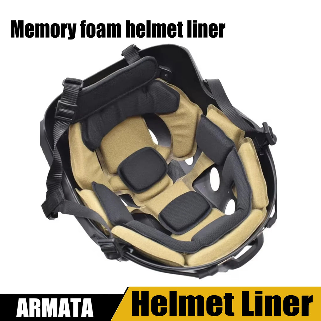 ARMATA Tactical Helmet Liner Memory Foam Helmet Lining Shock-Absorbing Cushion Pad Anti-Slip Breathable Comfortable Protective