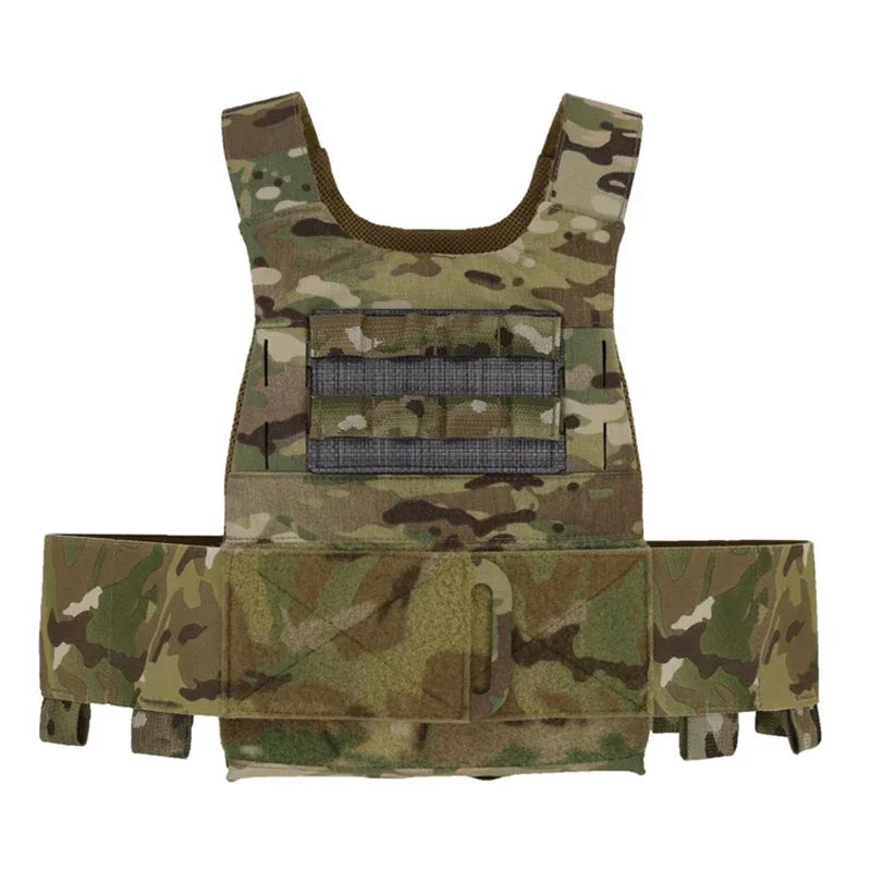 Tactical FCSK Vest Molle Admin Panel Airsoft Paintball Vest Expansion Carbon Fiber Chest Panel Gear
