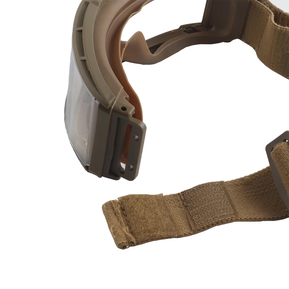 Tactical Goggle Set Headgear Mode for Helmets, Tactical Games, Outdoor Hunting Shooting Windproof, Strong Light, Sun-Proof Goggl