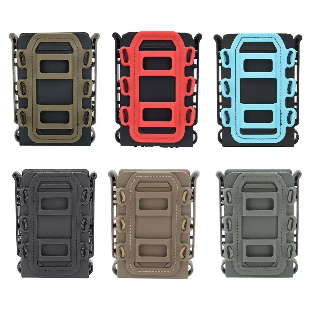 Tactical Magazine Pouch Molle for Ar15 M4 5.56 7.62mm Scorpion Fast Mag Quick Release Mag TPR Holster Adjustable Case Box