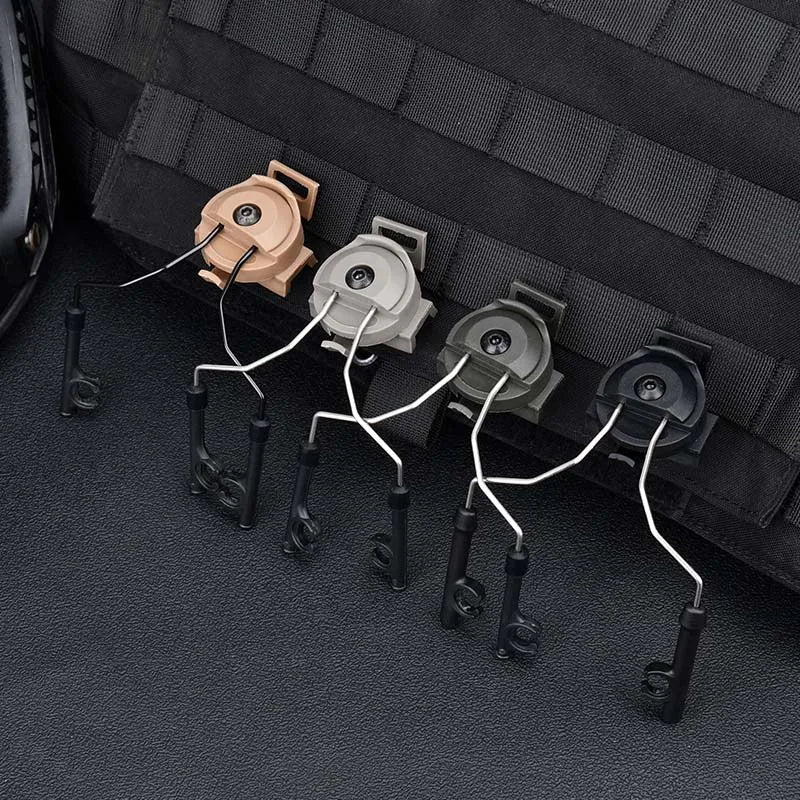 Tactic Fast Rail Mounts Adapter Headset Bracket headphone Holder Set Shooting Helmet ARC Rail Adapter sordin
