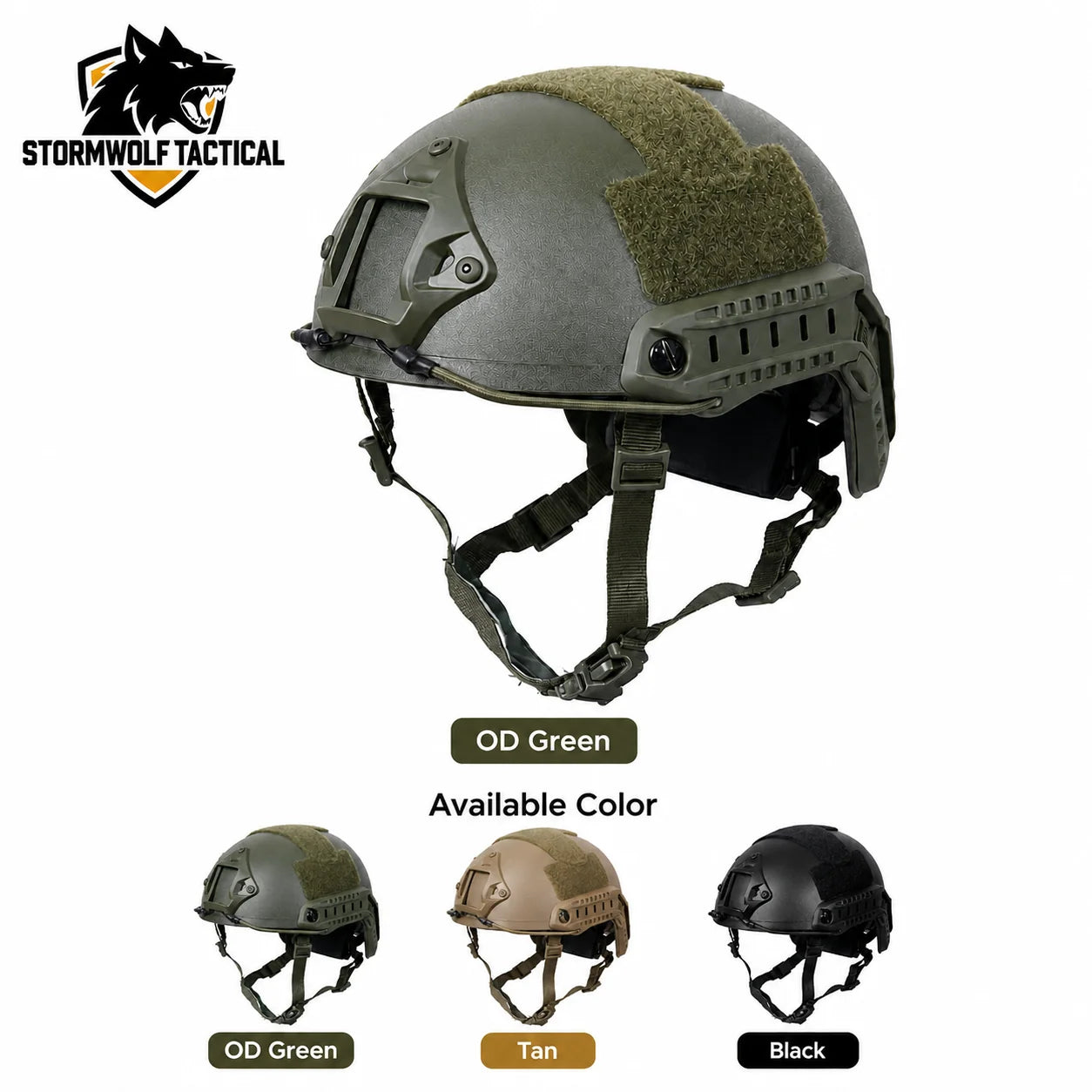 ABS FAST Style Outdoor Sports Helmet Lightweight Adjustable Headgear with Side Rail Comfort Liner