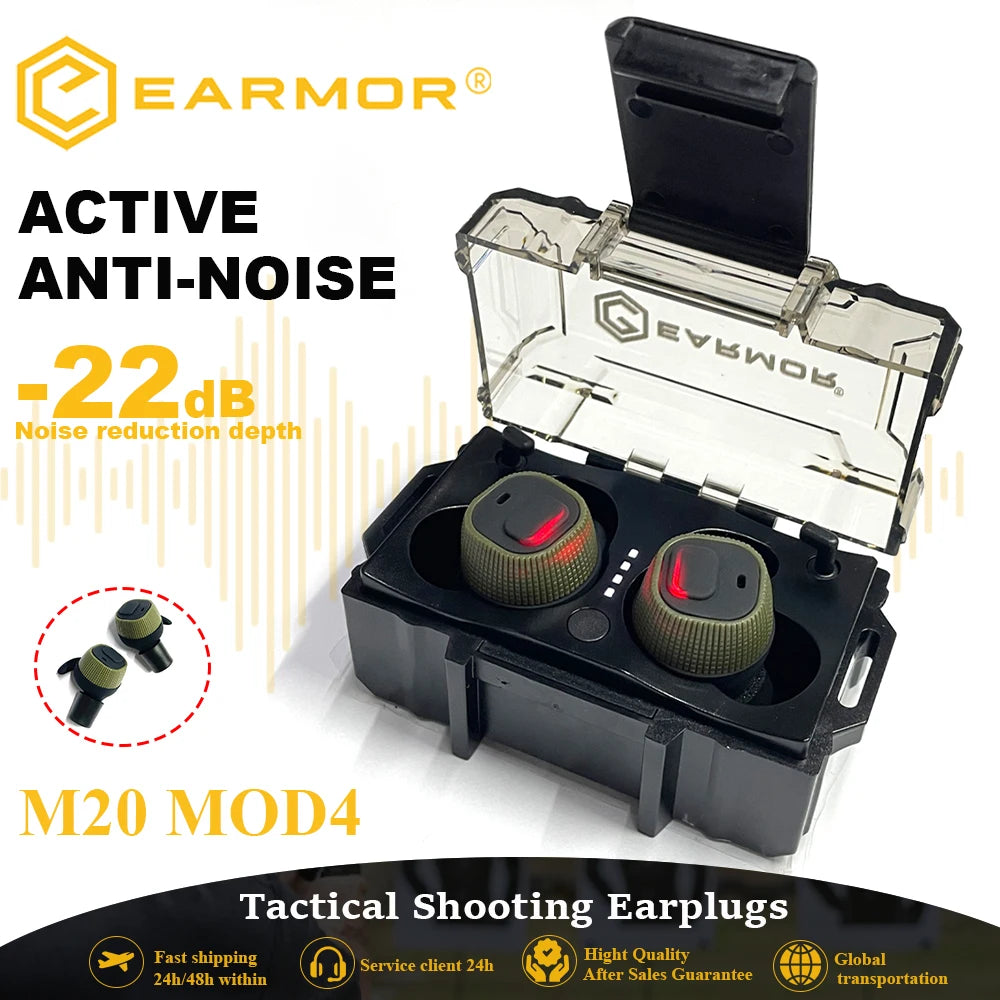 NEW EARMOR M20 Electronic Earplugs Shooting Range Hunting Hearing ear Protection Earbuds Active Noise Canceling Earbuds