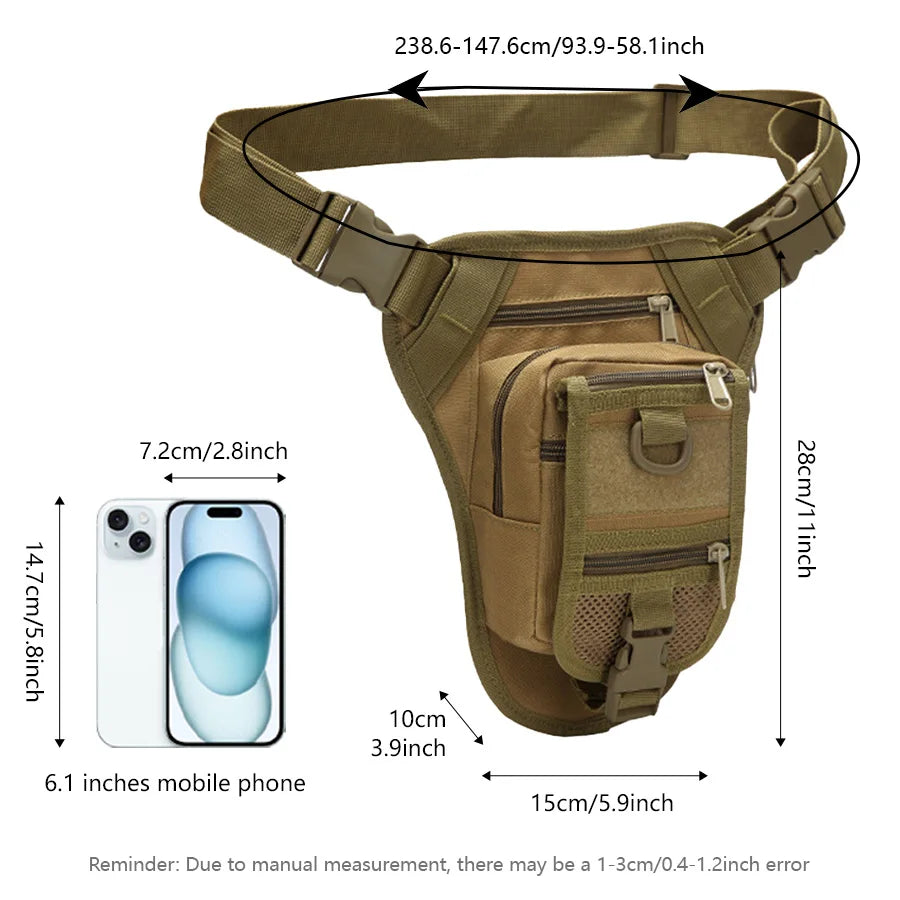 Camouflage outdoor sports waist bag training leg bag large capacity waterproof mountaineering waterproof multifunctional bag