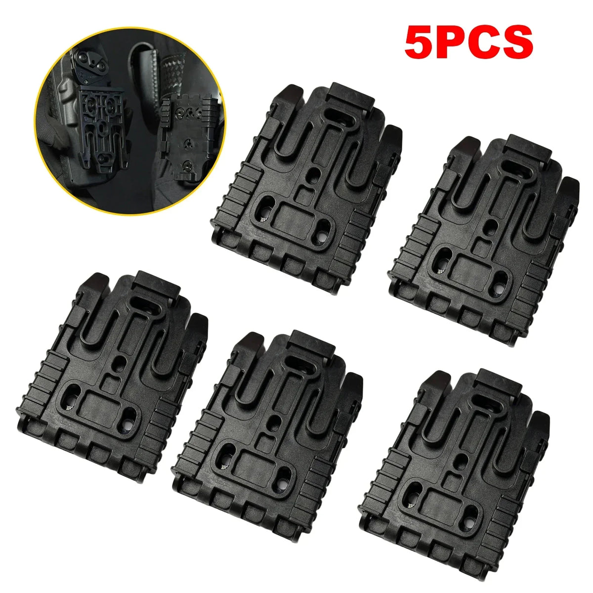 1/2/5 QLS Quick Locking System Kits for Glock 17 19 Beretta M92 Pistol Holster Case Adapter with QLS 19 22 Hunting Accessories