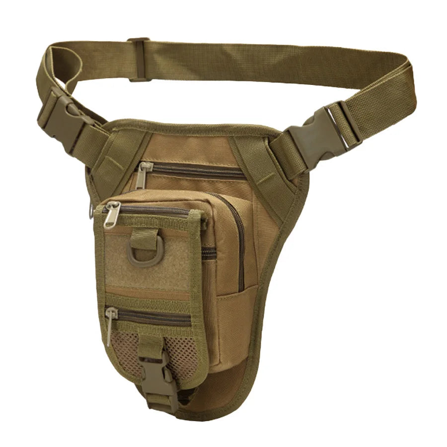 Camouflage outdoor sports waist bag training leg bag large capacity waterproof mountaineering waterproof multifunctional bag
