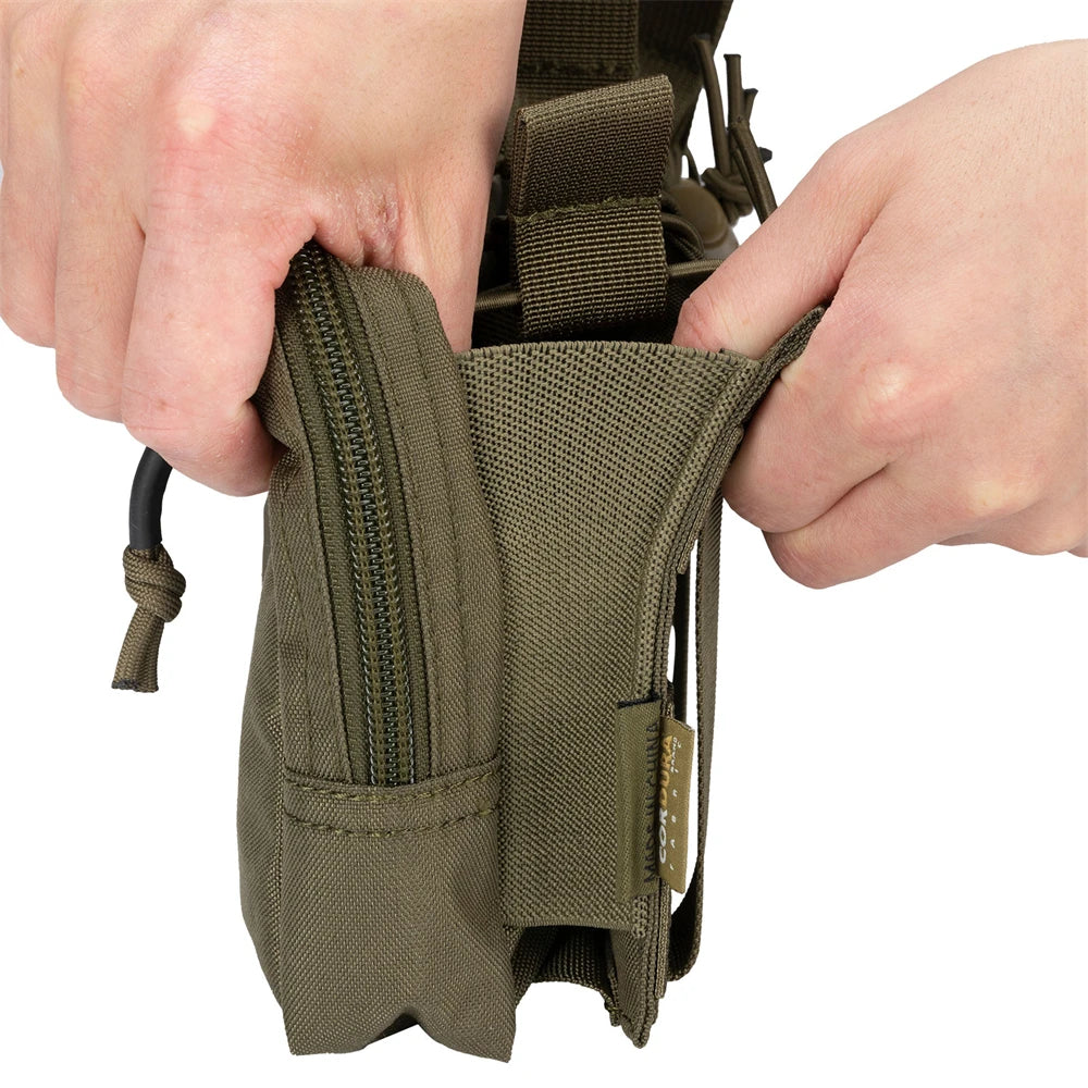 Tactical Molle Triple Magazine Pouches with Accessories Bag Open-Top Magazine Pouch Paintball Game Accessories Bags