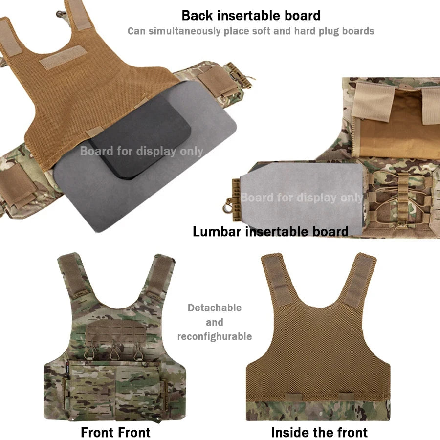 YAKEDA Outdoor Hunting Vest with Adjustable Quick Release Vest and 2L Water Bag for Continuous Hydration Outdoors