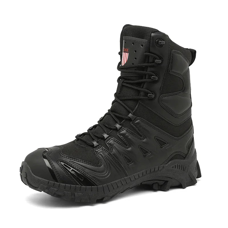 Men Climbing Shoes Waterproof Size Plus Tactical Boots Military Hunting Hiking Shoes Breathable Army Boot Anti-Slip Motorcycle