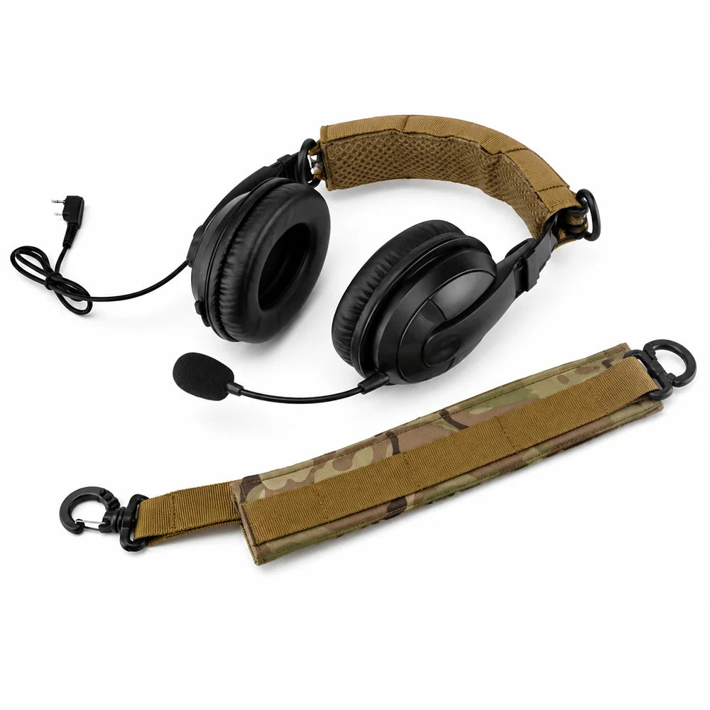 Noise Reduction Tactical Earmuff Extended Headband Hearing Protector Cover Shooting Soundproof Headset Ear Pad Accessories