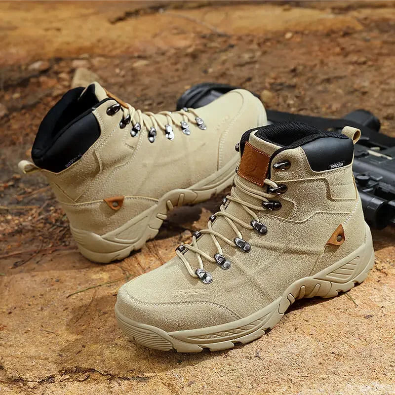 Men Tactical Force Desert Combat Boots Outdoor Climbing Shoes Brand Ankle Desert Hiking Shoes Casual Waterproof Plus Size Boot