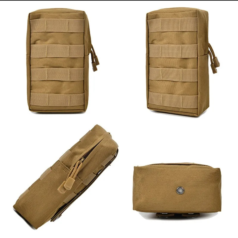 600D Tactical Molle System Medical Pouch Utility EDC Tool Accessory Waist Pack Phone Case Airsoft Hunting Bag Outdoor Equipment