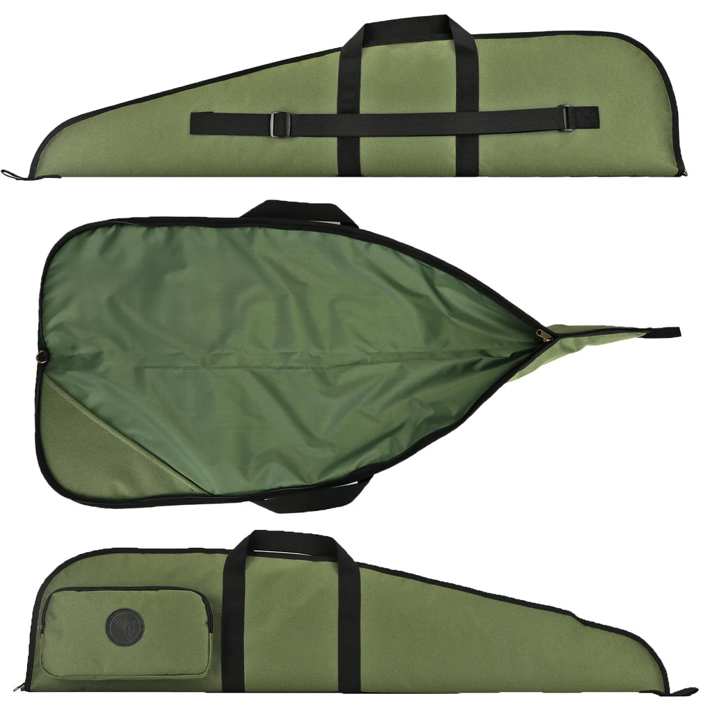 Tourbon Shooting Nylon Rifle Slip 112cm Gun Protective Bag Gun Shooting Carrying Case Soft Padded with A Pocket Green Hunting