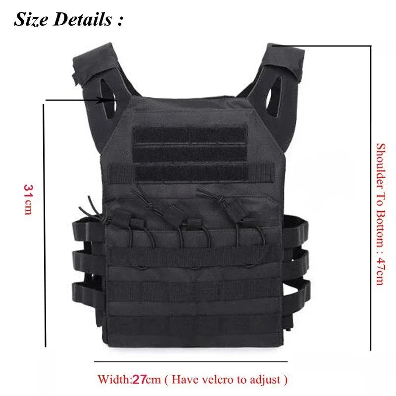 New Quick Release Buckle JPC Tactical Vest Triple Magazine Pouch Hunting Carrier Airsoft Accessory MOLLE CS Game Security Vest