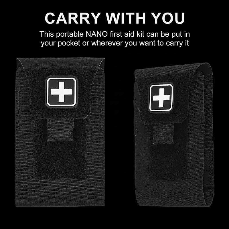Small Trauma Pouch  Compact Empty EDC First Aid Storage Bag Portable Stop Bleeding Gear Organizer for Supplies & Surviva