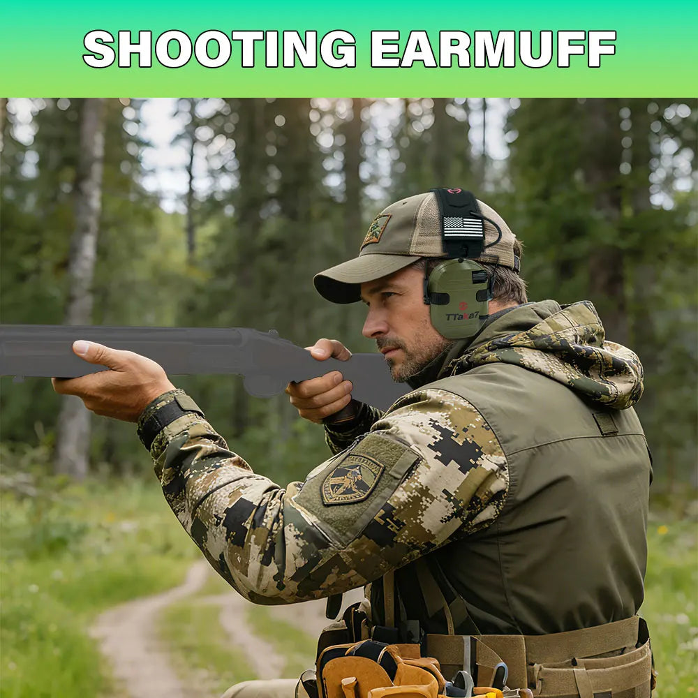 W1/W3 Electronic Shooting Earmuff Anti-noise Headphone Sound Amplification Hearing Protection Headset Foldable（BT Optional）