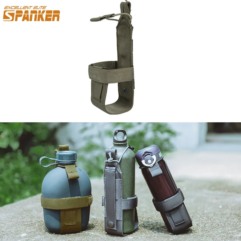 Tactical Molle Water Bottle Holder Bag Lightweight Bottle Holder Kettle Carrier Pouch Outdoor Hiking Camping Supplies
