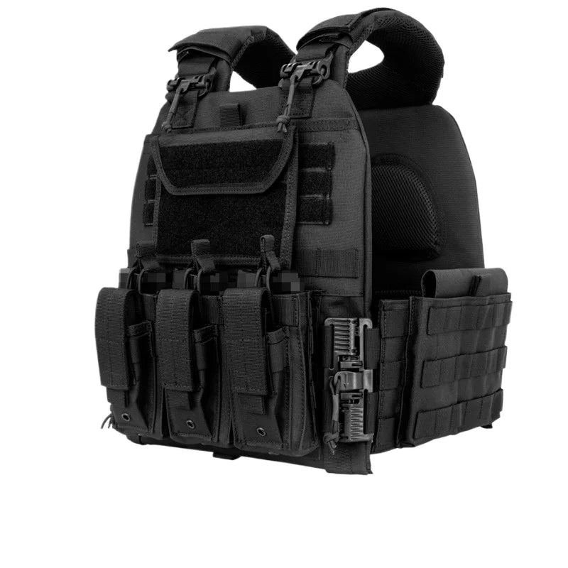 Quick Release Tactical Vest Multi Accessory Pouches Padded Plate Carrier For Airsoft Outdoor Training
