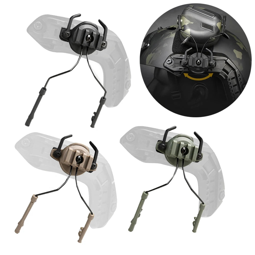 Tactical Headset Bracket Helmet Accessories Adjustable Fast Mounts Rail Adapter Militar Hunting Shooting Equipment