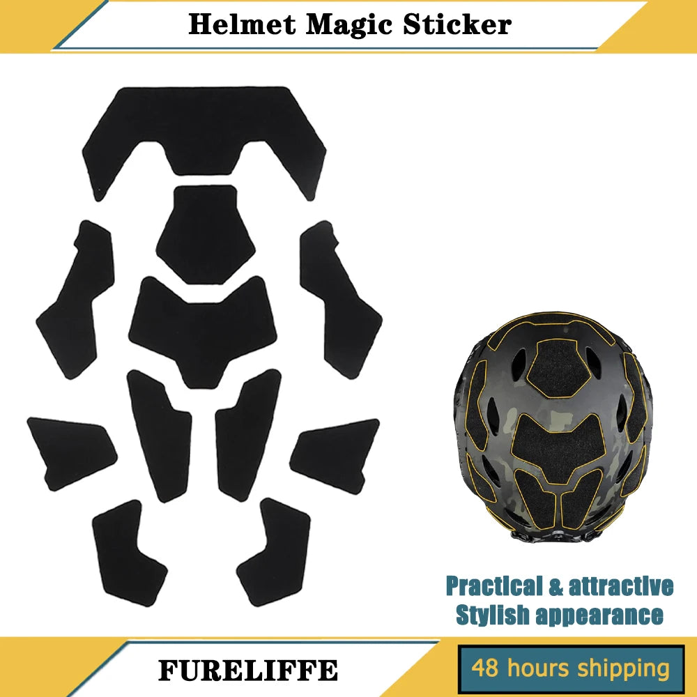 Universal Tactical Helmet Morale Patches Hook & Loop Fastener Set Compatible with Fast/ACH/MICH for Airsoft Hunting Outdoor