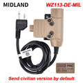 WADSN Military Tactical U94 PTT For  Communication Headset COMTAC Earmor Fit Motorola Midland Baofeng Kenwood Plug Walkie Talkie