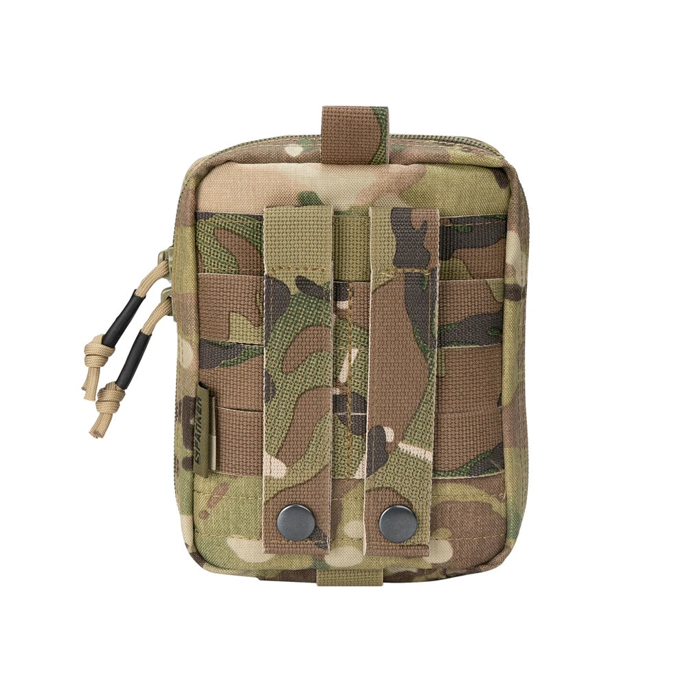 EXCELLENT ELITE SPANKER Tactical  EDC Pouch Molle Multifunctional Pouch Double Zipper Waist Pack Magic Tape Tool Bags