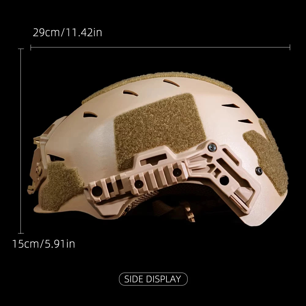 BOOIU Wendy Tactical Helmet Airsoft High Cut Adjustable Head  ABS Wendy Suspension Helmet Outdoor CS Paintball Hunting Helmet