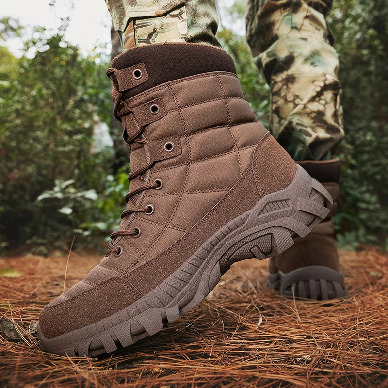 Men's Tactical Boots Ankle Outdoor Hiking Desert Boots Sports Climbing Shoes Military Work Waterproof Work Safety Hunting Shoes