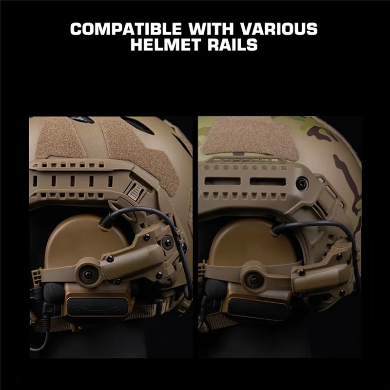 1B-Helmet Rail Adapter For COMTAC3 Comtac Accessories Headset Mount Fit Ops Core ARC Team Wendy MLOK Rail