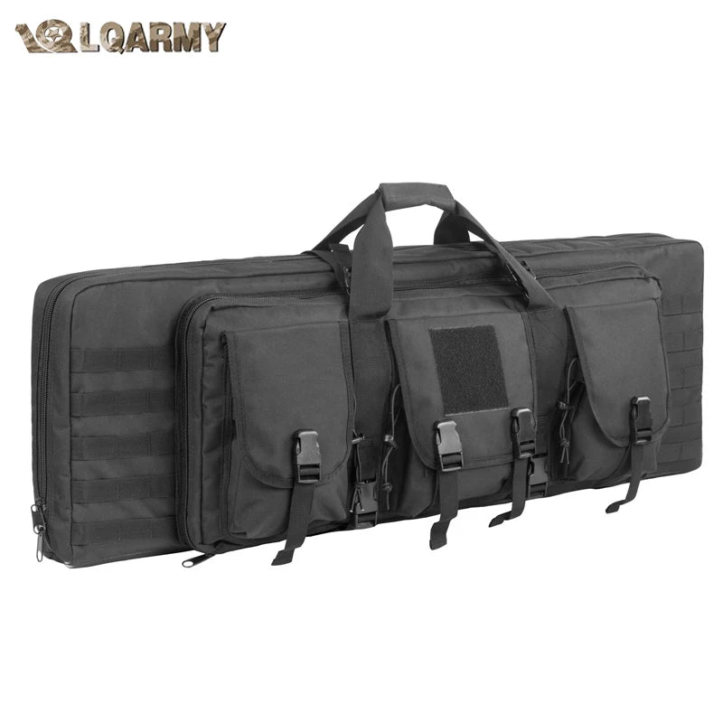 LQARMY 32 38 inch 81cm 97cm Rifle Bag Double Gun Case Backpack Airsoft Portable Bag Shooting Hunting Accessories