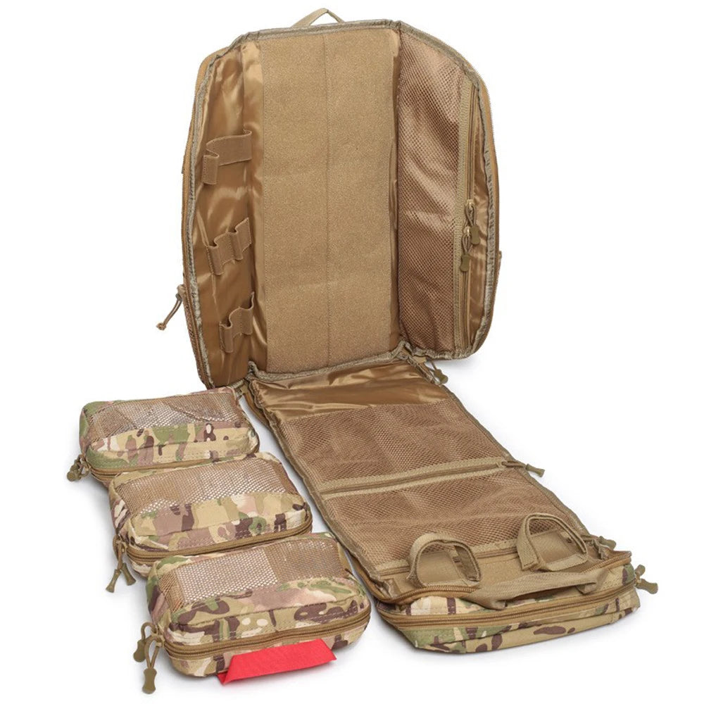 Tactical Outdoor Medical Backpack Large Capacity Camping Mountaineering Backpack Emergency Bag Multi-functional Storage Bag